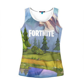 Женская майка 3D с принтом Fortnite в городе Новоалтайск, 100% полиэстер | круглая горловина, прямой силуэт, длина до линии бедра | battle royale | fortnite | fortnite battle royale | futuresynth | game | outrun | retrowave | synth | synthwave | игры | ретровейв | синтвейв | фортнайт