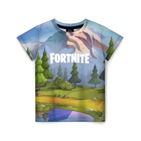 Детская футболка 3D с принтом Fortnite в городе Новоалтайск, 100% гипоаллергенный полиэфир | прямой крой, круглый вырез горловины, длина до линии бедер, чуть спущенное плечо, ткань немного тянется | Тематика изображения на принте: battle royale | fortnite | fortnite battle royale | futuresynth | game | outrun | retrowave | synth | synthwave | игры | ретровейв | синтвейв | фортнайт