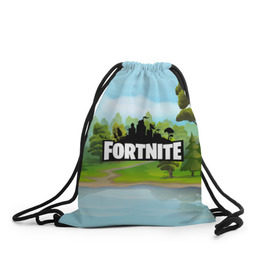 Рюкзак-мешок 3D с принтом FORTNITE в городе Новоалтайск, 100% полиэстер | плотность ткани — 200 г/м2, размер — 35 х 45 см; лямки — толстые шнурки, застежка на шнуровке, без карманов и подкладки | battle royale | fortnite | fortnite battle royale | futuresynth | game | outrun | retrowave | synth | synthwave | игры | ретровейв | синтвейв | фортнайт
