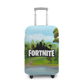 Чехол для чемодана 3D с принтом FORTNITE в городе Новоалтайск, 86% полиэфир, 14% спандекс | двустороннее нанесение принта, прорези для ручек и колес | battle royale | fortnite | fortnite battle royale | futuresynth | game | outrun | retrowave | synth | synthwave | игры | ретровейв | синтвейв | фортнайт
