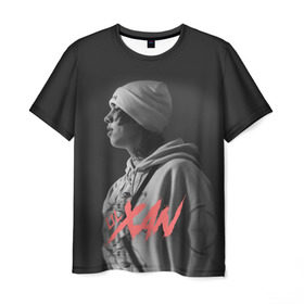 Мужская футболка 3D с принтом Lil Xan 9 в городе Новоалтайск, 100% полиэфир | прямой крой, круглый вырез горловины, длина до линии бедер | 