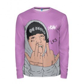 Мужской лонгслив 3D с принтом Lil Xan __ в городе Новоалтайск, 100% полиэстер | длинные рукава, круглый вырез горловины, полуприлегающий силуэт | lil xan | лил зан