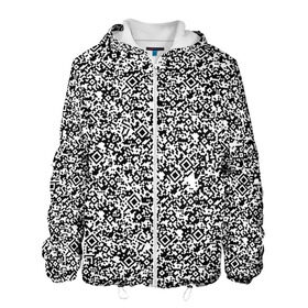 Мужская куртка 3D с принтом QR-код в городе Новоалтайск, ткань верха — 100% полиэстер, подклад — флис | прямой крой, подол и капюшон оформлены резинкой с фиксаторами, два кармана без застежек по бокам, один большой потайной карман на груди. Карман на груди застегивается на липучку | qr код | код. | куар код