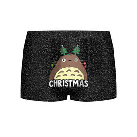 Мужские трусы 3D с принтом Totoro Christmas в городе Новоалтайск, 50% хлопок, 50% полиэстер | классическая посадка, на поясе мягкая тканевая резинка | anime | christmas | moon | myneighbortotoro | night | totoro | xmas | аниме | канта | кодомо | котобус | кусакабэ | мэй | рождество | сусуватари | тацуо | тоторо | хаяомиядзаки | ясуко