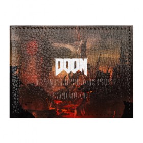 Обложка для студенческого билета с принтом DOOM в городе Новоалтайск, натуральная кожа | Размер: 11*8 см; Печать на всей внешней стороне | demon | devil | doom | doom vfr | evil | game | mars | red | демон | дум | игры | космос | красная планета | марс | пришельцы