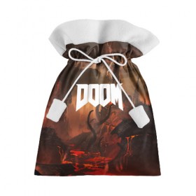 Подарочный 3D мешок с принтом DOOM в городе Новоалтайск, 100% полиэстер | Размер: 29*39 см | demon | devil | doom | doom vfr | evil | game | mars | red | демон | дум | игры | космос | красная планета | марс | пришельцы