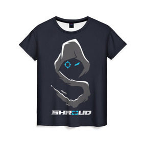 Женская футболка 3D с принтом Стример Shroud в городе Новоалтайск, 100% полиэфир ( синтетическое хлопкоподобное полотно) | прямой крой, круглый вырез горловины, длина до линии бедер | michael «shroud» grzesiek | pubg | twitch | блогер | стример | шрауд