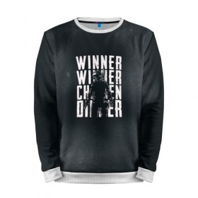 Мужской свитшот 3D с принтом WINNER WINNER chicken dinner в городе Новоалтайск, 100% полиэстер с мягким внутренним слоем | круглый вырез горловины, мягкая резинка на манжетах и поясе, свободная посадка по фигуре | chicken | dinner | playerunknown’s battlegrounds | pochinki | pubg | rozhok | winner | батлграунд | игра | королевская битва | пабг | плеер | починки | пубг | сосновка | ункновн | шутер