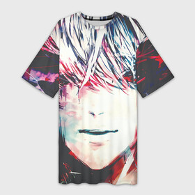Платье-футболка 3D с принтом Kaneki Ken разноцвет в городе Новоалтайск,  |  | centipede | dragon | eyepatch | ken kaneki | one eyed king | the black reaper | tokyo ghoul | tokyo kushu | toukyou ghoul | toukyou kushu | кэн канэки | токийский гуль | токийский монстр