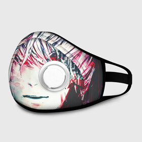 Маска из неопрена с принтом Kaneki Ken Tokyo Ghoul в городе Новоалтайск, неопрен 100% | Форма огибающая нос. Резинки для ушей с дополнительной резинкой на затылке. Клапан для выдоха для активного дыхания при занятиях спортом. Эластичный материал маски и окантовки для лучшего растяжения и прилегания маски.  | Тематика изображения на принте: centipede | dragon | eyepatch | ken kaneki | one eyed king | the black reaper | tokyo ghoul | tokyo kushu | toukyou ghoul | toukyou kushu | кэн канэки | токийский гуль | токийский монстр