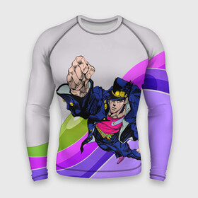 Мужской рашгард 3D с принтом Jojo Jotaro в городе Новоалтайск,  |  | adventure | anime | bizzare | jo jo | jojo | logo | manga | аниме | араки | ахегао | джо | джо джо | джоджо | жижа | жожа | жожо | йойо | лого | манга | мульт | мультфильм | отаку | сериал | символ | хирохико | юри | яой