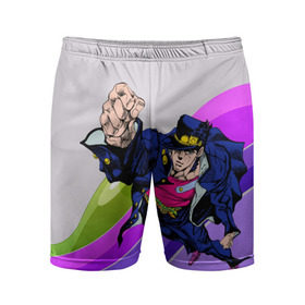 Мужские шорты 3D спортивные с принтом Jojo Jotaro в городе Новоалтайск,  |  | adventure | anime | bizzare | jo jo | jojo | logo | manga | аниме | араки | ахегао | джо | джо джо | джоджо | жижа | жожа | жожо | йойо | лого | манга | мульт | мультфильм | отаку | сериал | символ | хирохико | юри | яой