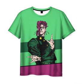 Мужская футболка 3D с принтом Jojo Kakyoin в городе Новоалтайск, 100% полиэфир | прямой крой, круглый вырез горловины, длина до линии бедер | adventure | anime | bizzare | jo jo | jojo | logo | manga | аниме | араки | ахегао | джо | джо джо | джоджо | жижа | жожа | жожо | йойо | лого | манга | мульт | мультфильм | отаку | сериал | символ | хирохико | юри | яой