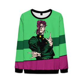 Мужской свитшот 3D с принтом Jojo Kakyoin в городе Новоалтайск, 100% полиэстер с мягким внутренним слоем | круглый вырез горловины, мягкая резинка на манжетах и поясе, свободная посадка по фигуре | adventure | anime | bizzare | jo jo | jojo | logo | manga | аниме | араки | ахегао | джо | джо джо | джоджо | жижа | жожа | жожо | йойо | лого | манга | мульт | мультфильм | отаку | сериал | символ | хирохико | юри | яой