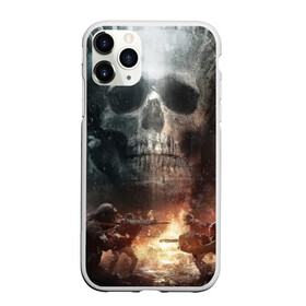 Чехол для iPhone 11 Pro матовый Battlefield Череп: в городе Новоалтайск, Силикон | | battlefield | ак 47 | батла | баттл | война | огонь | омон | оружие | перестрелка | стрелялка | череп