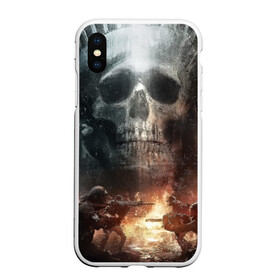 Чехол для iPhone XS Max матовый с принтом Battlefield Череп в городе Новоалтайск, Силикон | Область печати: задняя сторона чехла, без боковых панелей | battlefield | ак 47 | батла | баттл | война | огонь | омон | оружие | перестрелка | стрелялка | череп