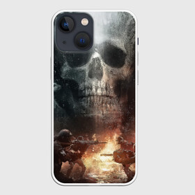 Чехол для iPhone 13 mini с принтом Battlefield Череп в городе Новоалтайск,  |  | battlefield | ак 47 | батла | баттл | война | огонь | омон | оружие | перестрелка | стрелялка | череп