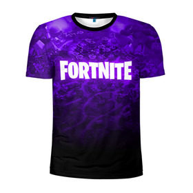 Мужская футболка 3D спортивная с принтом FORTNITE в городе Новоалтайск, 100% полиэстер с улучшенными характеристиками | приталенный силуэт, круглая горловина, широкие плечи, сужается к линии бедра | 2019 | armor | armour | cybersport | esport | fortnite | game | llama | logo | броня | игра | киберспорт | лама | симулятор строительства | строительство | фиолетовый | фирменные цвета | фортнайт