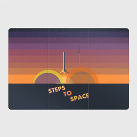 Магнитный плакат 3Х2 с принтом STEPS TO SPACE в городе Новоалтайск, Полимерный материал с магнитным слоем | 6 деталей размером 9*9 см | Тематика изображения на принте: elon musk | falcon 9 | spacex | илон маск | ступень ракеты