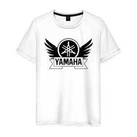 Мужская футболка хлопок с принтом Yamaha v-max в городе Новоалтайск, 100% хлопок | прямой крой, круглый вырез горловины, длина до линии бедер, слегка спущенное плечо. | v max | yamaha | мотоспорт | мотоцикл | чоппер | ямаха