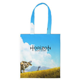 Сумка 3D повседневная с принтом Horizon Zero Dawn в городе Новоалтайск, 100% полиэстер | Плотность: 200 г/м2; Размер: 34×35 см; Высота лямок: 30 см | aloy | game | horizon zero dawn | hunter | machine | mecha | robot | snow | spear | the frozen wilds | weapon | игры | постапокалипсис | роботы | фентези | элой