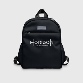 Детский рюкзак 3D с принтом HORIZON ZERO DAWN в городе Новоалтайск, 100% полиэстер | лямки с регулируемой длиной, сверху петелька, чтобы рюкзак можно было повесить на вешалку. Основное отделение закрывается на молнию, как и внешний карман. Внутри дополнительный карман. По бокам два дополнительных кармашка | aloy | game | horizon zero dawn | hunter | machine | mecha | robot | snow | spear | the frozen wilds | weapon | игры | постапокалипсис | роботы | фентези | элой