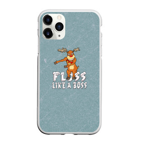 Чехол для iPhone 11 Pro матовый с принтом Рождественский Floss в городе Новоалтайск, Силикон |  | dance | floss | flossing | like a boss | бос | год | год рождество | годы | движение | деб | дэб | кулаки | любит | новогодний | новый год | праздничный | размахивает | руками | руки | с новым годом | символ года | танец