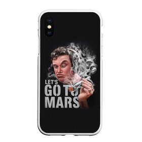 Чехол для iPhone XS Max матовый с принтом Илон Маск в городе Новоалтайск, Силикон | Область печати: задняя сторона чехла, без боковых панелей | comic art | elon musk | lets go to mars | арт | голова | дым | илон маск | косяк | минимализм | надпись