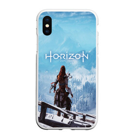 Чехол для iPhone XS Max матовый с принтом HORIZON ZERO DAWN в городе Новоалтайск, Силикон | Область печати: задняя сторона чехла, без боковых панелей | aloy | game | horizon zero dawn | hunter | machine | mecha | robot | snow | spear | the frozen wilds | weapon | игры | постапокалипсис | роботы | фентези | элой
