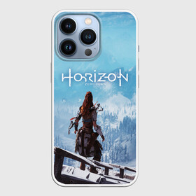 Чехол для iPhone 13 Pro с принтом HORIZON ZERO DAWN в городе Новоалтайск,  |  | Тематика изображения на принте: aloy | game | horizon zero dawn | hunter | machine | mecha | robot | snow | spear | the frozen wilds | weapon | игры | постапокалипсис | роботы | фентези | элой