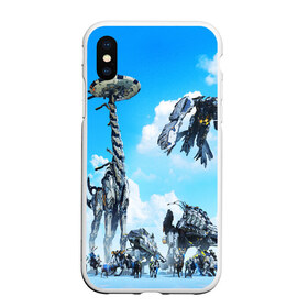 Чехол для iPhone XS Max матовый с принтом Horizon Zero Dawn в городе Новоалтайск, Силикон | Область печати: задняя сторона чехла, без боковых панелей | aloy | game | horizon zero dawn | hunter | machine | mecha | robot | snow | spear | the frozen wilds | weapon | игры | постапокалипсис | роботы | фентези | элой