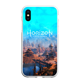 Чехол для iPhone XS Max матовый с принтом HORIZON ZERO DAWN в городе Новоалтайск, Силикон | Область печати: задняя сторона чехла, без боковых панелей | aloy | game | horizon zero dawn | hunter | machine | mecha | robot | snow | spear | the frozen wilds | weapon | игры | постапокалипсис | роботы | фентези | элой