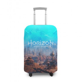 Чехол для чемодана 3D с принтом HORIZON ZERO DAWN в городе Новоалтайск, 86% полиэфир, 14% спандекс | двустороннее нанесение принта, прорези для ручек и колес | aloy | game | horizon zero dawn | hunter | machine | mecha | robot | snow | spear | the frozen wilds | weapon | игры | постапокалипсис | роботы | фентези | элой