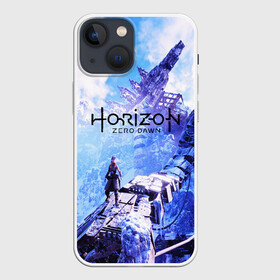 Чехол для iPhone 13 mini с принтом Horizon Zero Dawn в городе Новоалтайск,  |  | aloy | game | horizon zero dawn | hunter | machine | mecha | robot | snow | spear | the frozen wilds | weapon | игры | постапокалипсис | роботы | фентези | элой