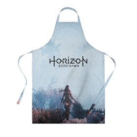 Фартук 3D с принтом Horizon Zero Dawn в городе Новоалтайск, 100% полиэстер | общий размер — 65 х 85 см, ширина нагрудника — 26 см, горловина — 53 см, длина завязок — 54 см, общий обхват в поясе — 173 см. Принт на завязках и на горловине наносится с двух сторон, на основной части фартука — только с внешней стороны | aloy | game | horizon zero dawn | hunter | machine | mecha | robot | snow | spear | the frozen wilds | weapon | игры | постапокалипсис | роботы | фентези | элой