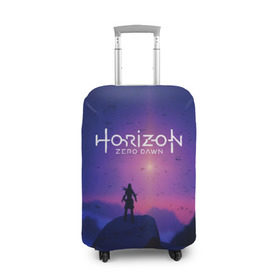 Чехол для чемодана 3D с принтом HORIZON ZERO DAWN в городе Новоалтайск, 86% полиэфир, 14% спандекс | двустороннее нанесение принта, прорези для ручек и колес | aloy | game | horizon zero dawn | hunter | machine | mecha | robot | snow | spear | the frozen wilds | weapon | игры | постапокалипсис | роботы | фентези | элой