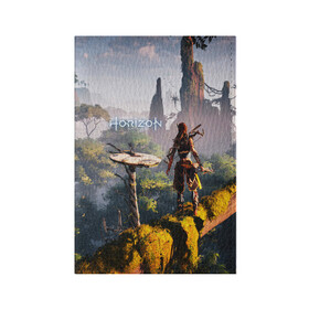 Обложка для паспорта матовая кожа с принтом HORIZON ZERO DAWN в городе Новоалтайск, натуральная матовая кожа | размер 19,3 х 13,7 см; прозрачные пластиковые крепления | aloy | game | horizon zero dawn | hunter | machine | mecha | robot | snow | spear | the frozen wilds | weapon | игры | постапокалипсис | роботы | фентези | элой