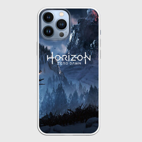 Чехол для iPhone 13 Pro Max с принтом HORIZON ZERO DAWN в городе Новоалтайск,  |  | Тематика изображения на принте: aloy | game | horizon zero dawn | hunter | machine | mecha | robot | snow | spear | the frozen wilds | weapon | игры | постапокалипсис | роботы | фентези | элой