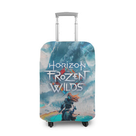 Чехол для чемодана 3D с принтом HORIZON ZERO DAWN в городе Новоалтайск, 86% полиэфир, 14% спандекс | двустороннее нанесение принта, прорези для ручек и колес | aloy | game | horizon zero dawn | hunter | machine | mecha | robot | snow | spear | the frozen wilds | weapon | игры | постапокалипсис | роботы | фентези | элой