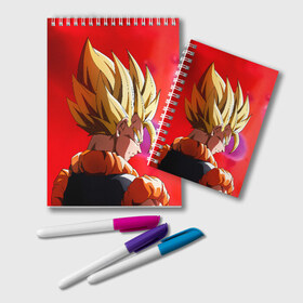 Блокнот с принтом Dragon Ball в городе Новоалтайск, 100% бумага | 48 листов, плотность листов — 60 г/м2, плотность картонной обложки — 250 г/м2. Листы скреплены удобной пружинной спиралью. Цвет линий — светло-серый
 | Тематика изображения на принте: akira | ball | dragon | goku | kakarotto | manga | son | toriyama | акира | болл | гоку | драгон | драгонболл | дракона | жемчуг | манга | сон | торияма