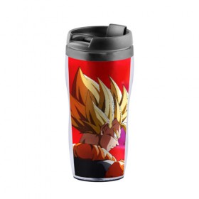 Термокружка-непроливайка с принтом Dragon Ball в городе Новоалтайск, внутренняя часть — пищевой пластик, наружная часть — прозрачный пластик, между ними — полиграфическая вставка с рисунком | объем — 350 мл, герметичная крышка | akira | ball | dragon | goku | kakarotto | manga | son | toriyama | акира | болл | гоку | драгон | драгонболл | дракона | жемчуг | манга | сон | торияма