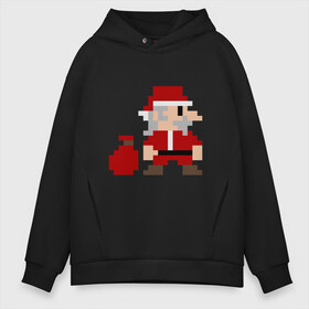 Мужское худи Oversize хлопок с принтом Pixel Santa в городе Новоалтайск, френч-терри — 70% хлопок, 30% полиэстер. Мягкий теплый начес внутри —100% хлопок | боковые карманы, эластичные манжеты и нижняя кромка, капюшон на магнитной кнопке | 8 bit | 8 бит | 8bit | geek | oldschool | pixel | santa | santa claus | дед мороз | игра | олдскул | пиксель | пиксельный | санта | санта клаус