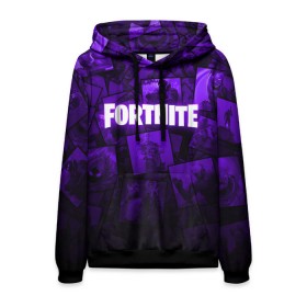 Мужская толстовка 3D с принтом FORTNITE в городе Новоалтайск, 100% полиэстер | двухслойный капюшон со шнурком для регулировки, мягкие манжеты на рукавах и по низу толстовки, спереди карман-кенгуру с мягким внутренним слоем. | Тематика изображения на принте: 2019 | armor | armour | cybersport | esport | fortnite | game | llama | logo | броня | игра | киберспорт | лама | симулятор строительства | строительство | фиолетовый | фирменные цвета | фортнайт