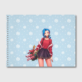 Альбом для рисования с принтом New Year Jinx в городе Новоалтайск, 100% бумага
 | матовая бумага, плотность 200 мг. | Тематика изображения на принте: christmas | game | jinx | legends | legue | legueoflegends | lol | snow | snowflakes | xmas | безбашенная | джинкс | игра | легенд | лига | лигалегенд | лол | рождество | стрелок | хулиганка