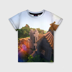 Детская футболка 3D с принтом Minecraft в городе Новоалтайск, 100% гипоаллергенный полиэфир | прямой крой, круглый вырез горловины, длина до линии бедер, чуть спущенное плечо, ткань немного тянется | blade | blocks | creeper | cubes | game | ken | minecraft | mobs | sword | игры | крипер | майн крафт | майнкрафт | моб