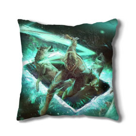 Подушка 3D с принтом Witcher Card Game - Ciri в городе Новоалтайск, наволочка – 100% полиэстер, наполнитель – холлофайбер (легкий наполнитель, не вызывает аллергию). | состоит из подушки и наволочки. Наволочка на молнии, легко снимается для стирки | ciri | the witcher | witcher | ведьмак