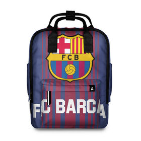 Женский рюкзак 3D с принтом РЮКЗАК FC BARCA в городе Новоалтайск, 100% полиэстер | лямки с регулируемой длиной, сверху ручки, чтобы рюкзак нести как сумку. Основное отделение закрывается на молнию, как и внешний карман. Внутри два дополнительных кармана, один из которых закрывается на молнию. По бокам два дополнительных кармашка, куда поместится маленькая бутылочка
 | bag | fc | fc barca | football | football club | sport | барселона | рюкзак | спорт | спортивные | сумка | униформа | фирменные цвета | фк | футбол | футбольный клуб