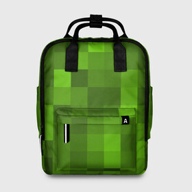 Женский рюкзак 3D с принтом Minecraft в городе Новоалтайск, 100% полиэстер | лямки с регулируемой длиной, сверху ручки, чтобы рюкзак нести как сумку. Основное отделение закрывается на молнию, как и внешний карман. Внутри два дополнительных кармана, один из которых закрывается на молнию. По бокам два дополнительных кармашка, куда поместится маленькая бутылочка
 | blade | blocks | creeper | cubes | game | ken | minecraft | mobs | sword | игры | крипер | майн крафт | майнкрафт | моб