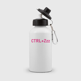Бутылка спортивная с принтом Ctrl+Z в городе Новоалтайск, металл | емкость — 500 мл, в комплекте две пластиковые крышки и карабин для крепления | кирилл бледный | пошлая молли
