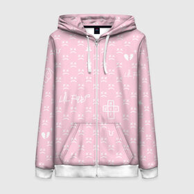 Женская толстовка 3D на молнии с принтом Lil Peep pink pattern в городе Новоалтайск, 100% полиэстер | длина до линии бедра, манжеты и пояс оформлены мягкой тканевой резинкой, двухслойный капюшон со шнурком для регулировки, спереди молния, по бокам два кармана | benz truck | girls | gustav ahr | heart | hip hop | lil | lil peep | look at the sky tonight | love | peep | rap | rose | лил | лилпип | паттерн | пип | рэп | хип хоп | эмо | эмо реп